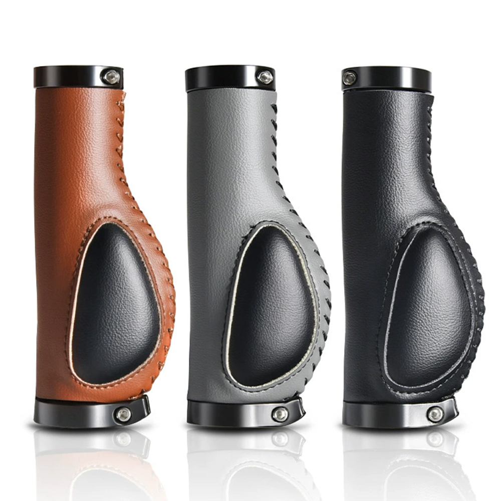Commuter Bike Lock - Empuñaduras de cuero para bicicleta, mango